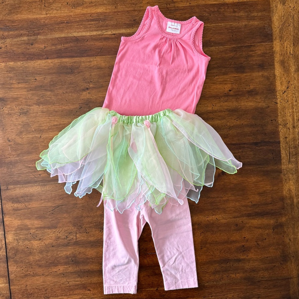 Hanna Andersson Fairy Tutu with Tank and Capri Size 100 NWT
